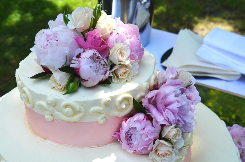 Wedding cake cutting